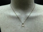 silver chain cultured pearl